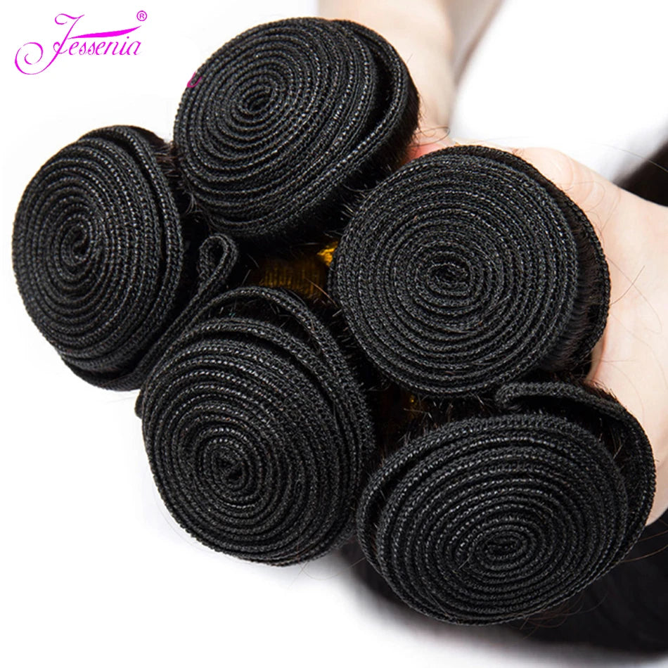 Bone Straight 13A Grade Human Hair Bundles With Closure Malaysian Unprocessed Frontal Tissage Bresiliens Bone Straight Virgin