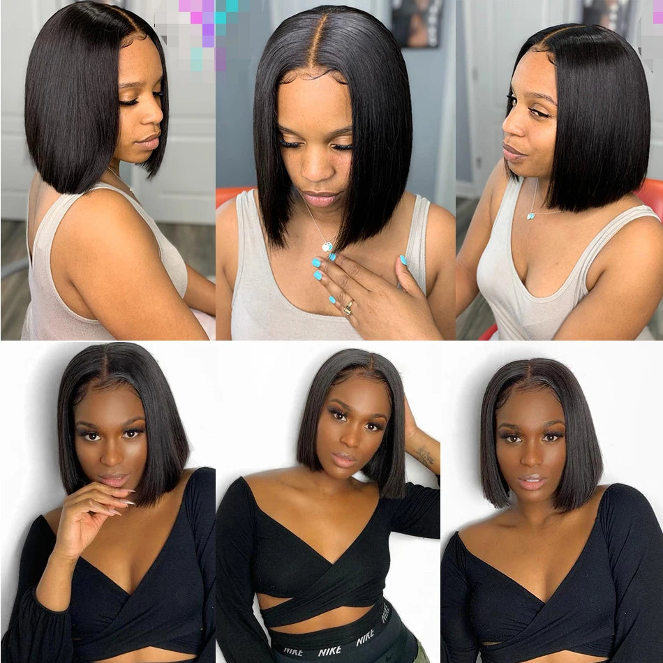Bone Straight Bundles Human Hair 100% Unprocessed Virgin Hair 1 2 3 Bundle Deals Short Brazilian Straight Weave Hair Extensions