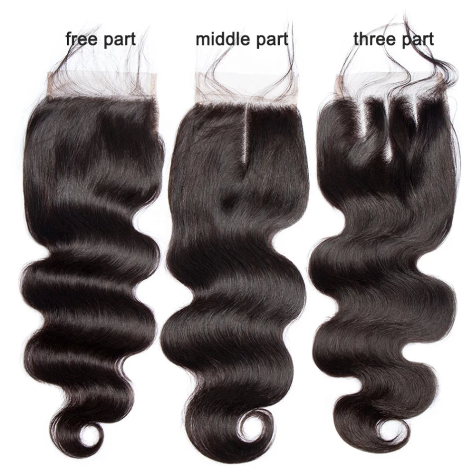 Body Wave Bundle With Frontal 13x4 HD Lace Peruvian 100% Human Hair Extension 3 Bundles With Closure Frontal Natural Color Hair