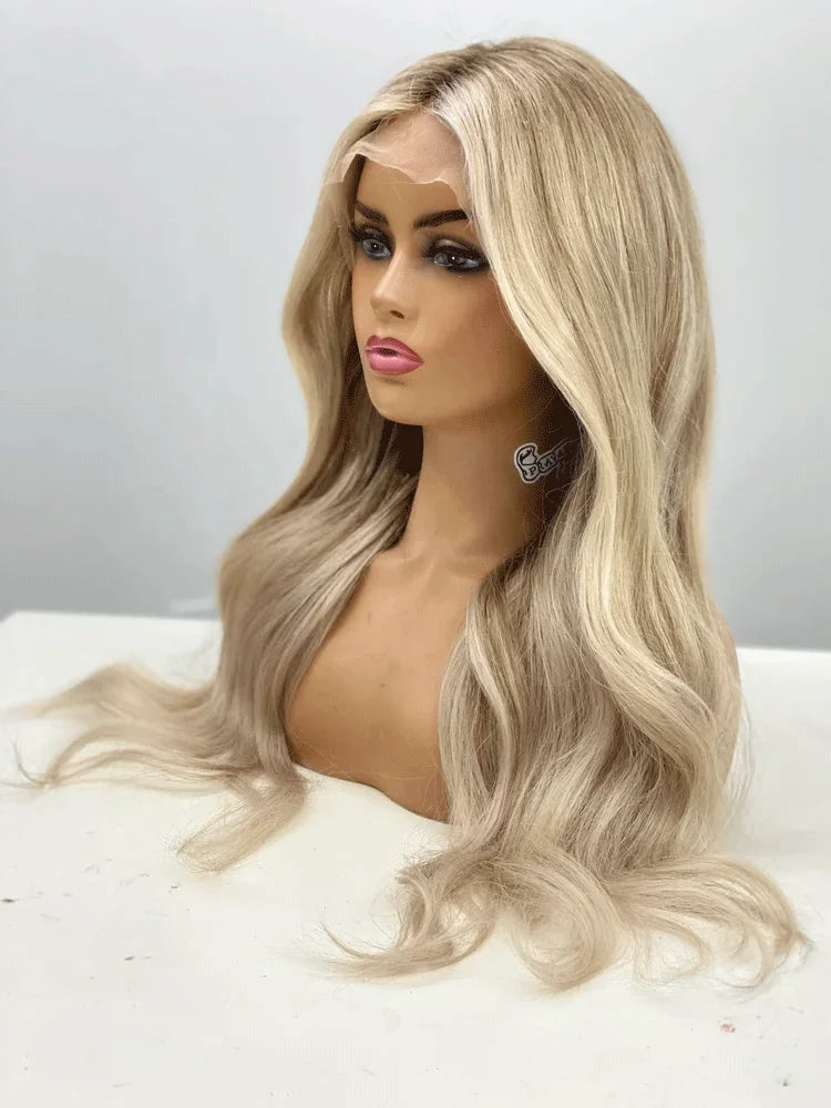 Blonde balayage full lace wigs Synthetic hair wig custom wigs lace front wigs blonde Cosplay For Women lace wigs glueless wigs