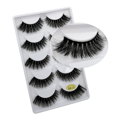 5 Pairs 3d mink eyelashes eyelash extension natural false eyelashes volume dramatic 3d lashes maquillaje mink cilios makeup tool