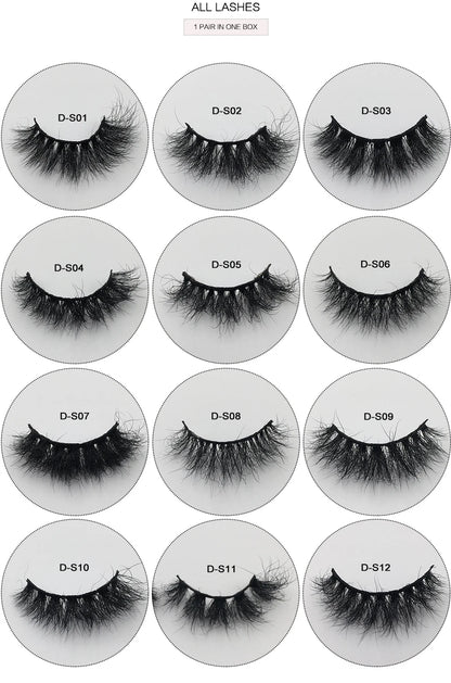 USA Import tariff included Lashes Mink Eyelashes Real Mink Hair Fluffy Messy Soft Natural Lashes Makeup 3d Mink Lashes