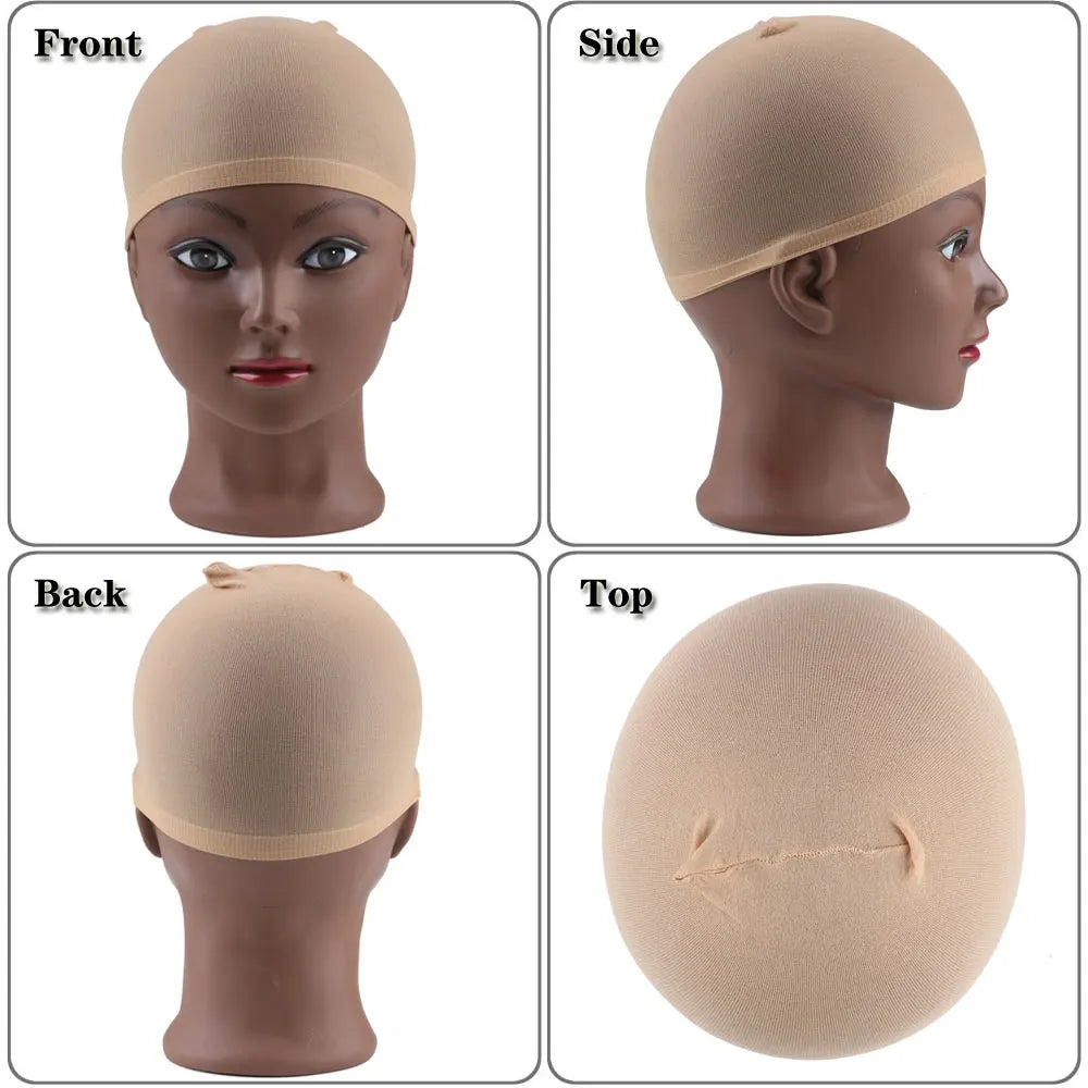 24Pieces (12 Packs) Wig Cap Fashion Stretchable Hair Nets 2Pcs/Pack Stocking Hair Cap Free Size Nylon Mesh Wig Net
