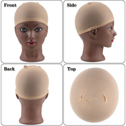 24Pieces (12 Packs) Wig Cap Fashion Stretchable Hair Nets 2Pcs/Pack Stocking Hair Cap Free Size Nylon Mesh Wig Net