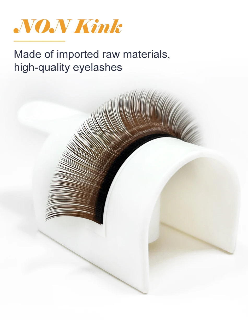 Brown Faux Mink Individual Eyelash Lashes Maquiagem Cilios For Professionals Soft Mink Eyelash Extension