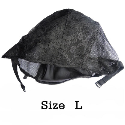 Alileader Adjustable Wig Caps For DIY Wig S/L/XL Base Cap Black Weaving Wig Tools Cap Lace Wig Caps Weave Cap For Making a Wig