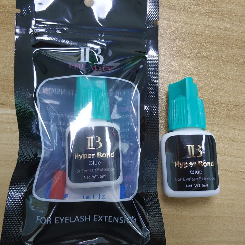 Eyelash Extension Glue Original Korea IB Ibeauty Hyper Bond 0.5s Glue Fast Drying lashes Glue Cyan Cap 5ml False lash glue tools