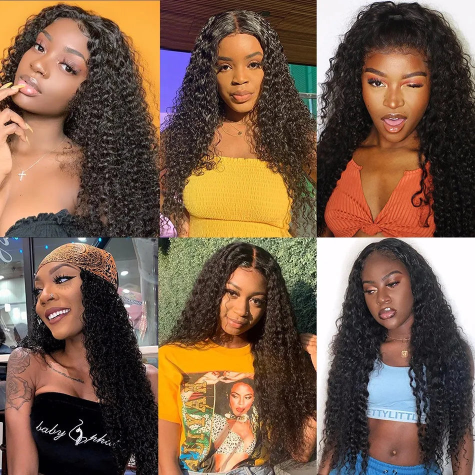 12A Malaysian Kinky Curly Bundles With Closure Virgin Human Hair Bundles With Closure Water Deep Wave 3 Bundles With Closure