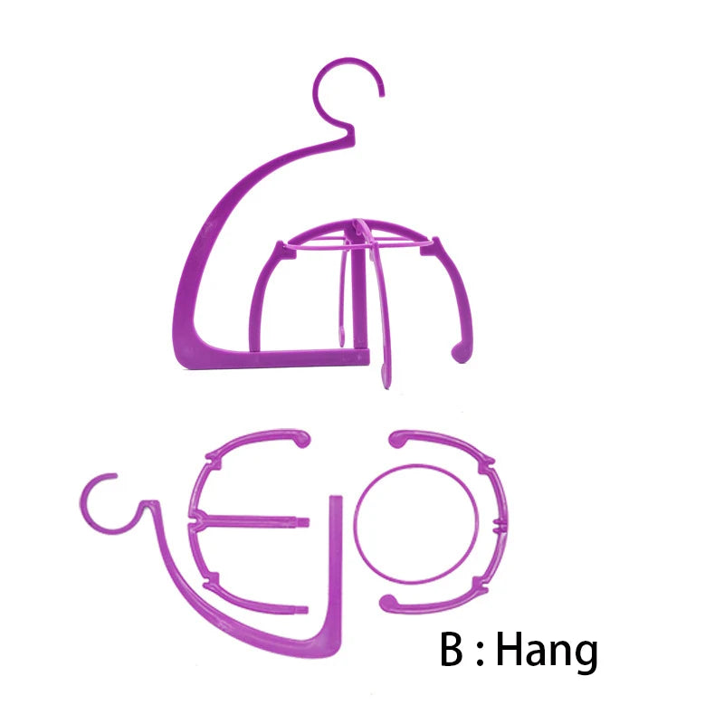 Multifunctional Adjustable Wig Stand Plastic Hat Display Wig Head Holders Portable Folding Wig Stable Tools