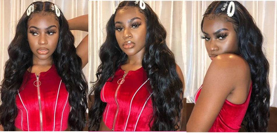 Body Wave Bundle With Frontal 13x4 HD Lace Peruvian 100% Human Hair Extension 3 Bundles With Closure Frontal Natural Color Hair