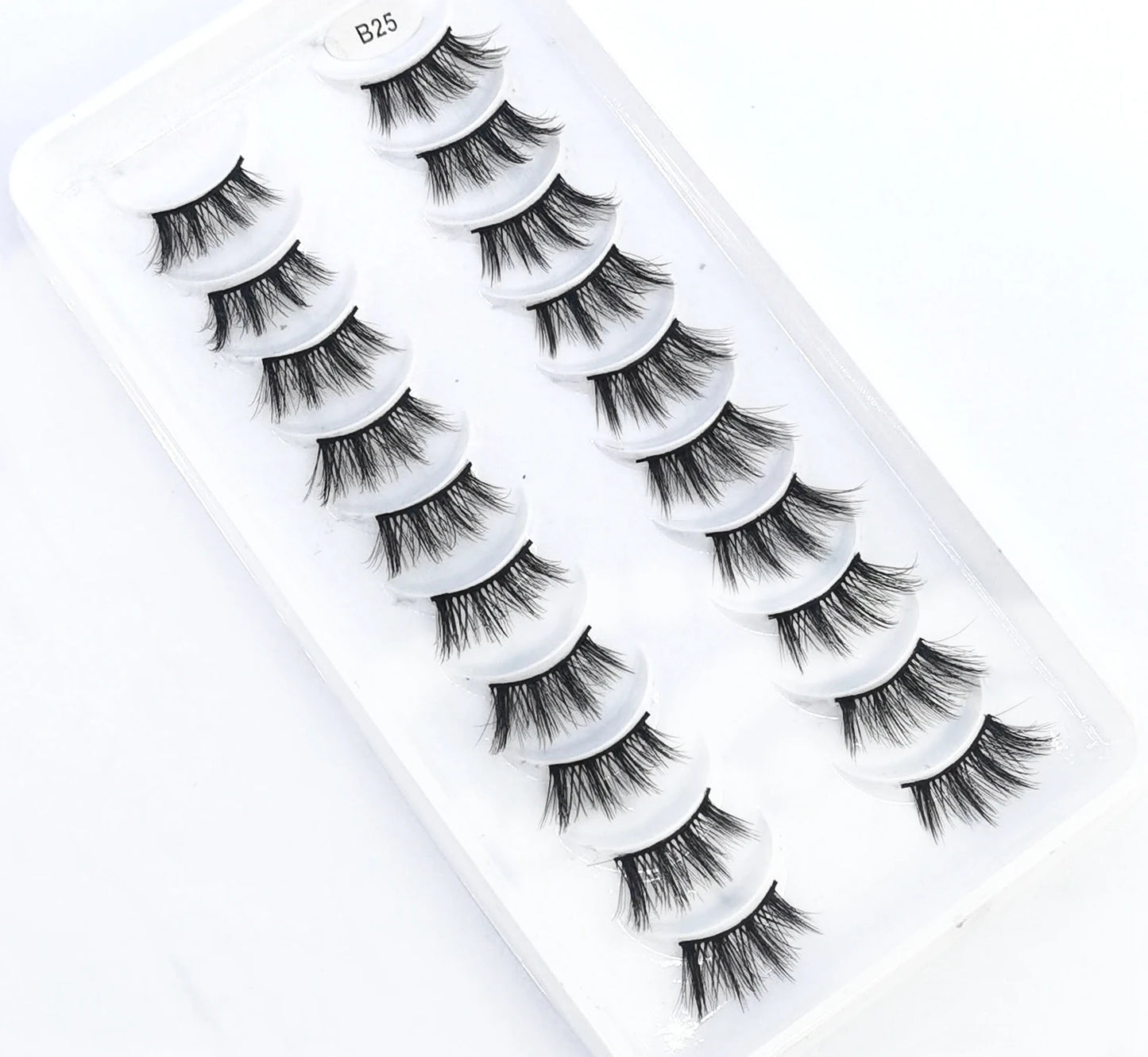 New 10 Pairs Crisscross Half Eye Lashes Natural False eyelashes Handmade 3D Mink Lashes Makeup Tools Reusable Eyelash Extension