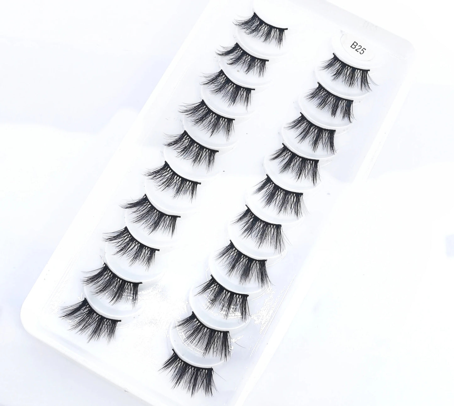 New 10 Pairs Crisscross Half Eye Lashes Natural False eyelashes Handmade 3D Mink Lashes Makeup Tools Reusable Eyelash Extension