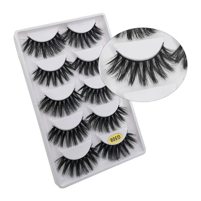 5 Pairs 3d mink eyelashes eyelash extension natural false eyelashes volume dramatic 3d lashes maquillaje mink cilios makeup tool