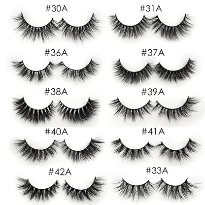 YSDO 1 pair cross mink eyelashes soft real 3d lashes maquiagem false eyelashes dramatic wispy lashes makeup cilios faux cils