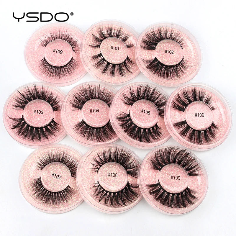 Wholesale Lashes 10/20/30/50 PCS Mink False Eyelashes Natural Soft 3D Faux 3D Mink Lashes Reusable Dramatic Fake Eyelashes Bulk