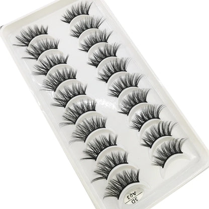 10 Pairs Crisscross Half Eye Lashes Natural False Eyelashes Handmade Faux 3D Mink Lashes Makeup Tools Eyelash Extension
