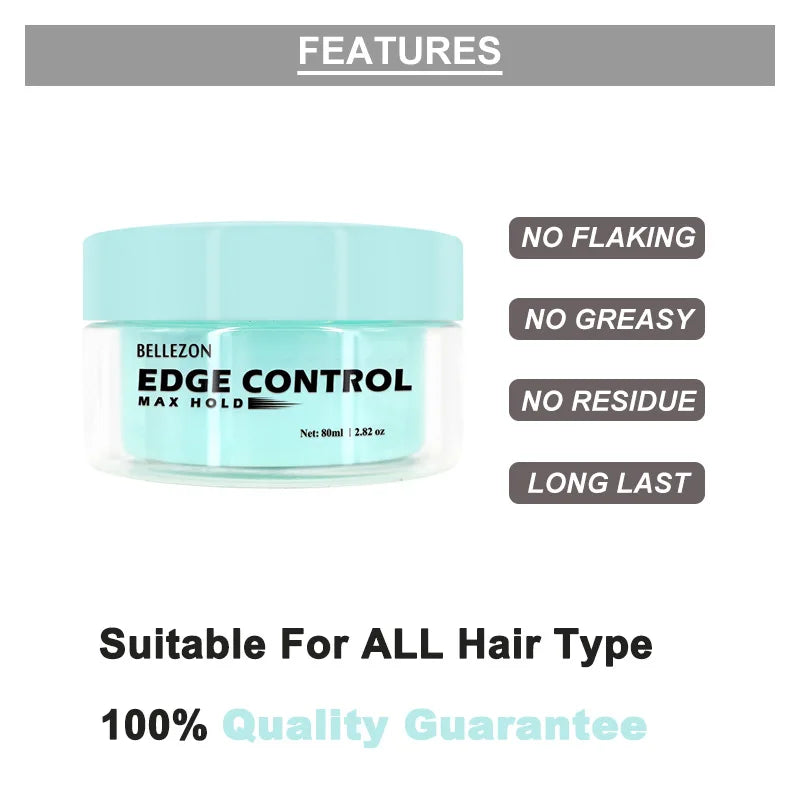 Hair Wax Cream Hair Edge Control Hair Fixative Gel 4 Colors Broken Hair Finishing Hair Styling Cream Finishing Anti-Frizz Tools