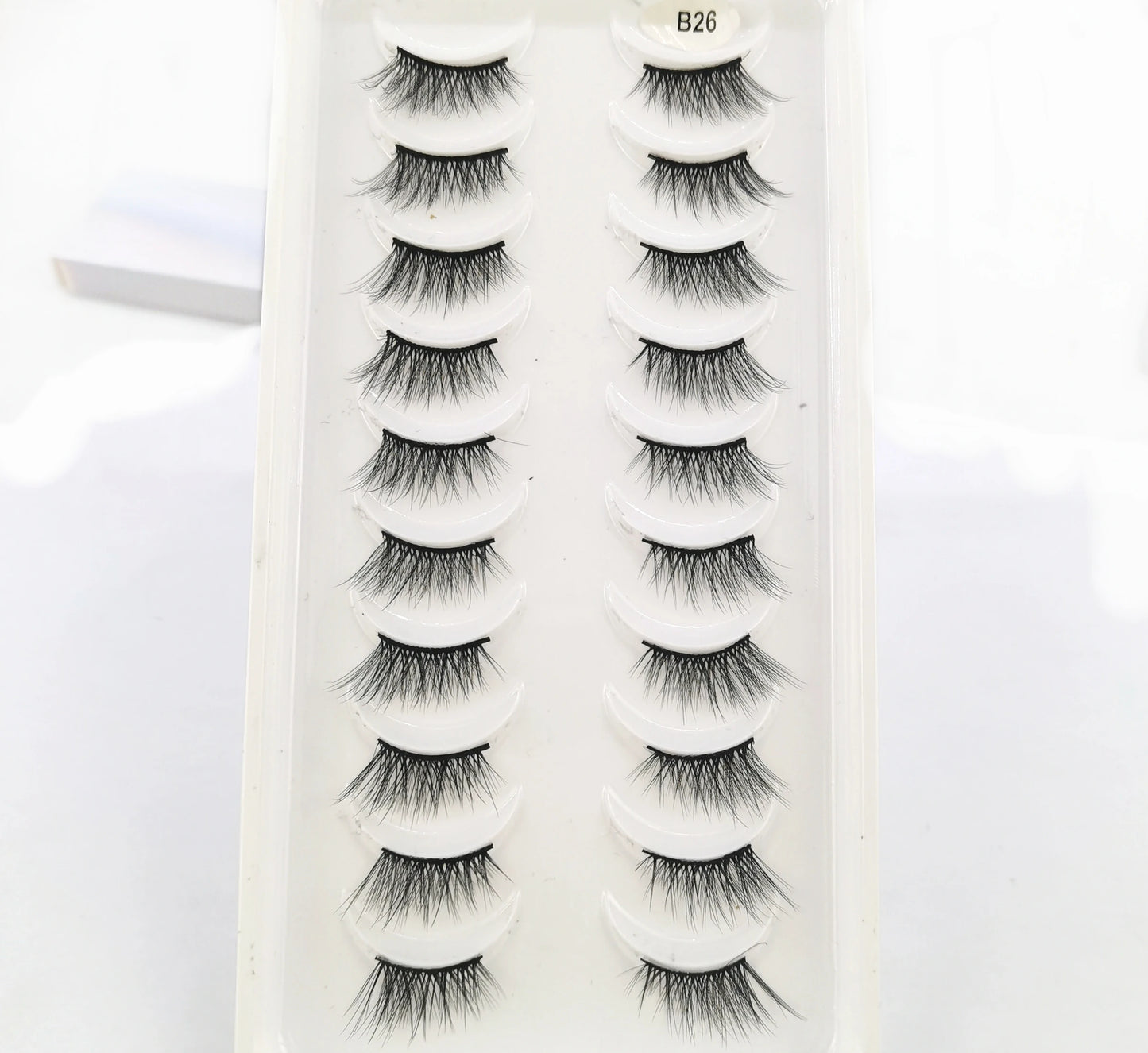 New 10 Pairs Crisscross Half Eye Lashes Natural False eyelashes Handmade 3D Mink Lashes Makeup Tools Reusable Eyelash Extension