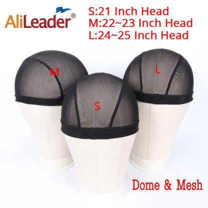 Alileader Adjustable Wig Caps For DIY Wig S/L/XL Base Cap Black Weaving Wig Tools Cap Lace Wig Caps Weave Cap For Making a Wig