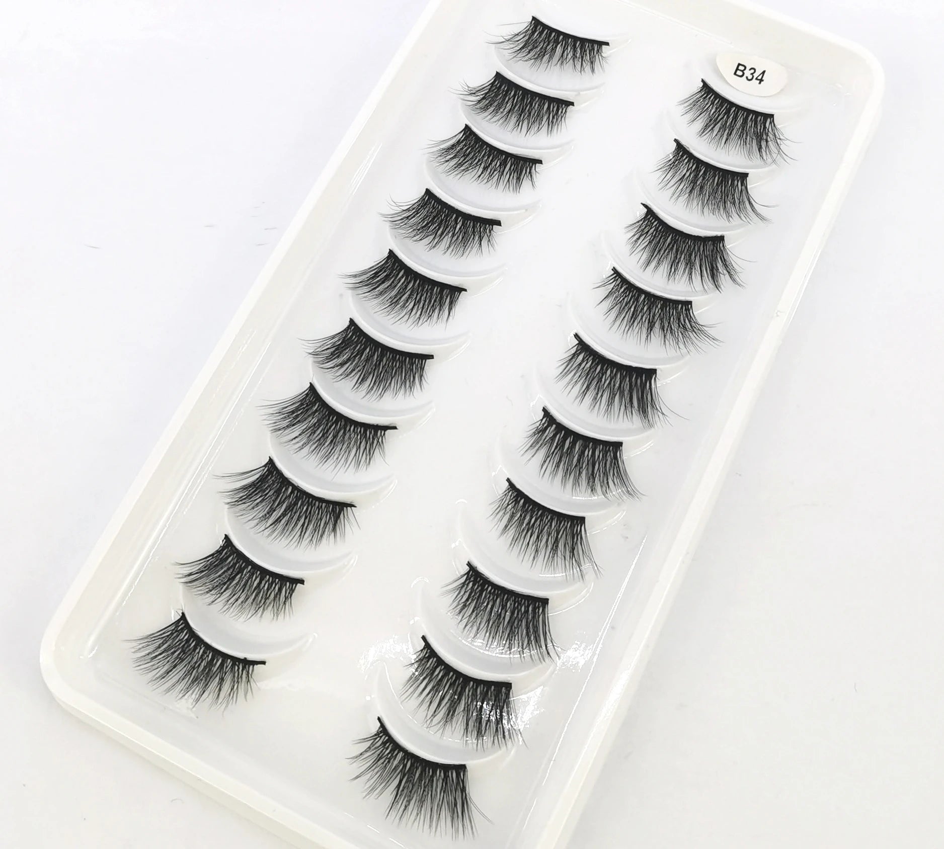 New 10 Pairs Crisscross Half Eye Lashes Natural False eyelashes Handmade 3D Mink Lashes Makeup Tools Reusable Eyelash Extension