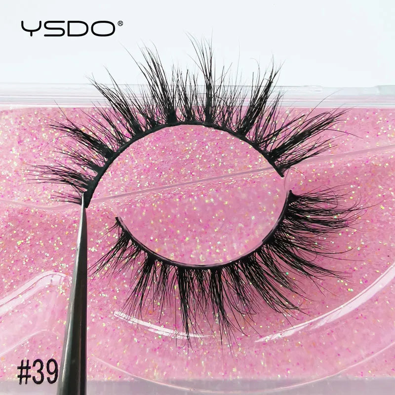 YSDO 1 pair cross mink eyelashes soft real 3d lashes maquiagem false eyelashes dramatic wispy lashes makeup cilios faux cils