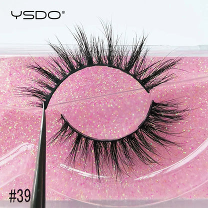 YSDO 1 pair cross mink eyelashes soft real 3d lashes maquiagem false eyelashes dramatic wispy lashes makeup cilios faux cils