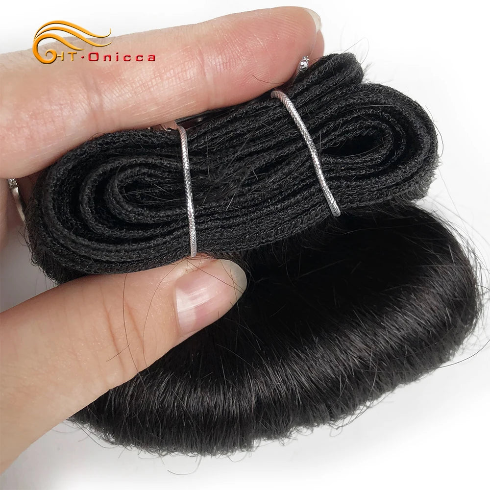 Indian Hair Bundles With Closure Transparent Closure With Bundles Loose Wave Bundles With Closure Weave Short Hair Extensions