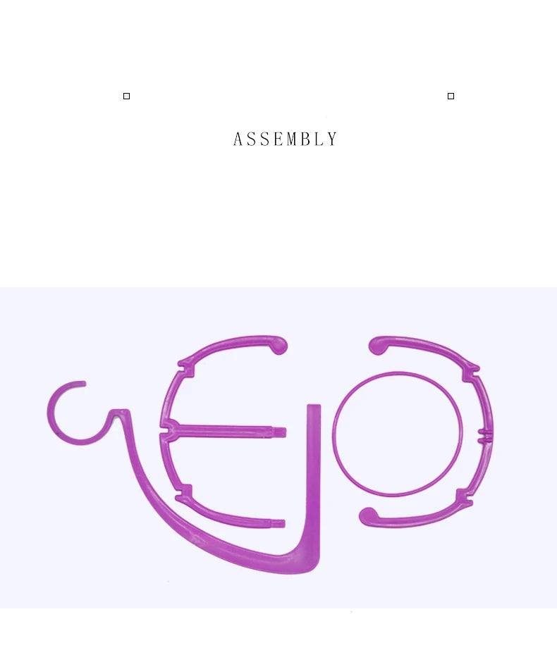 Multifunctional Adjustable Wig Stand Plastic Hat Display Wig Head Holders Portable Folding Wig Stable Tools