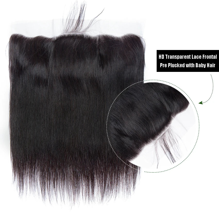 Lemoda HD Transparent Lace Frontal Closure Straight 13x4 13x6 Lace Frontal Only 4x4 5x5 6x6 HD Closure Human Hair Remy Peruvian