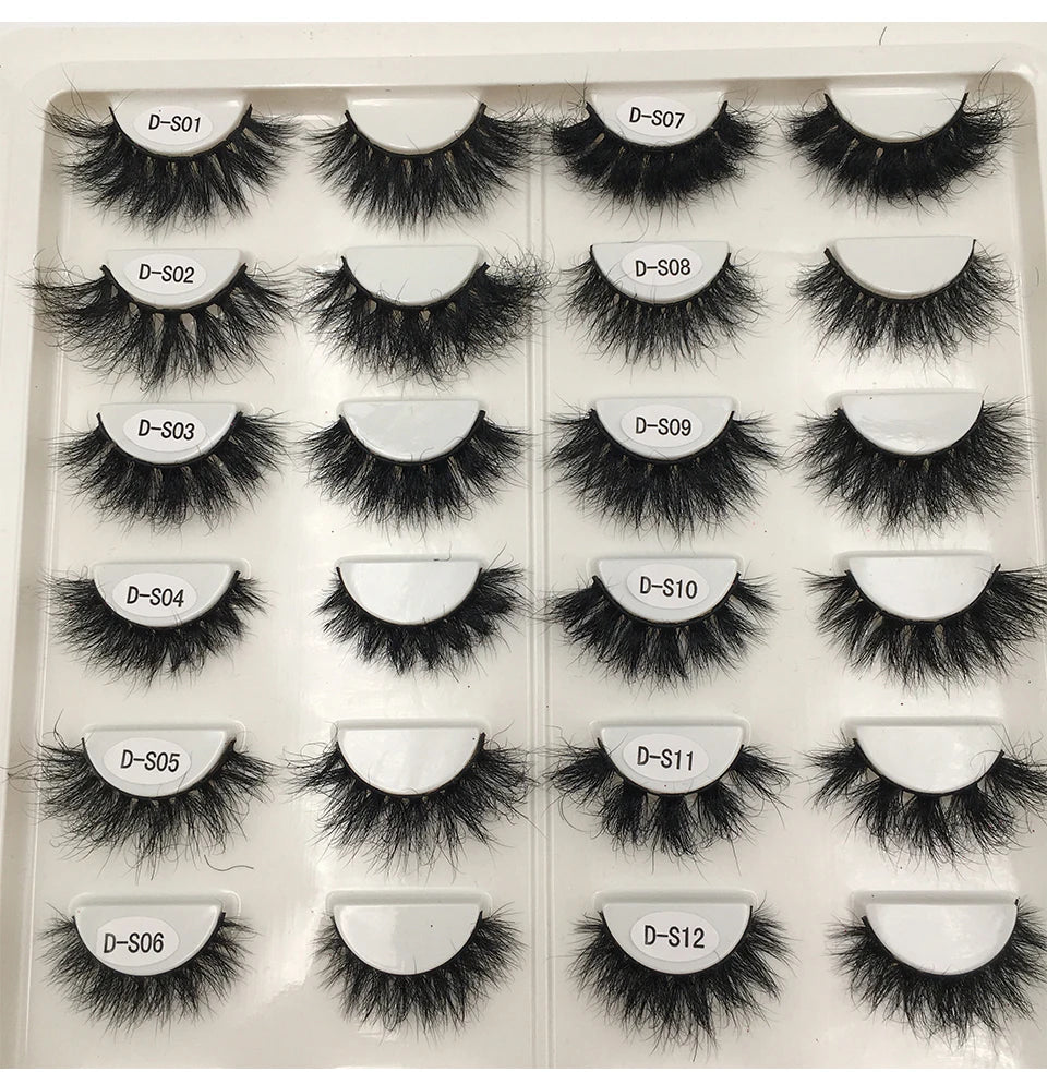 3D Mink Lashes 10-100 Pairs Real Mink Wholesale Makeup Eyelashes Vendor False Eyelash Extension Supplies Natural Full Fake Lash