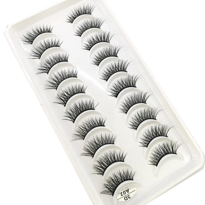 New 10 Pairs Crisscross Half Eye Lashes Natural False eyelashes Handmade 3D Mink Lashes Makeup Tools Reusable Eyelash Extension