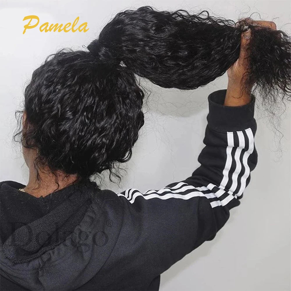360 Full Lace Front Wigs Human Hair Invisible Strap Pre Plucked Bleached Konts Pre Cut Lace Deep Curly HD Lace Frontal Wig