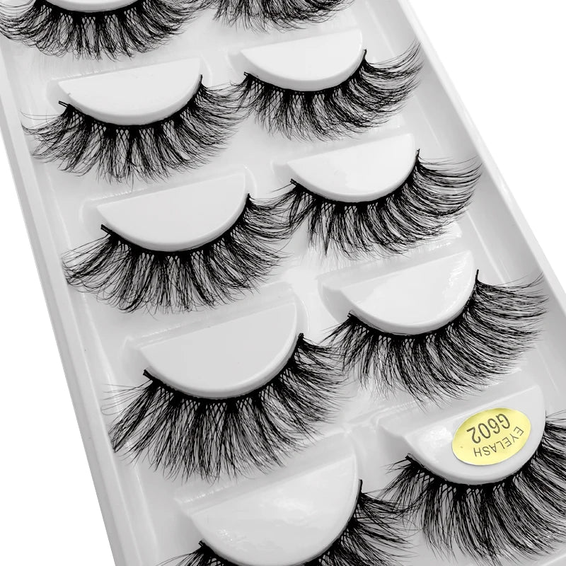 5 Pairs 3d mink eyelashes eyelash extension natural false eyelashes volume dramatic 3d lashes maquillaje mink cilios makeup tool