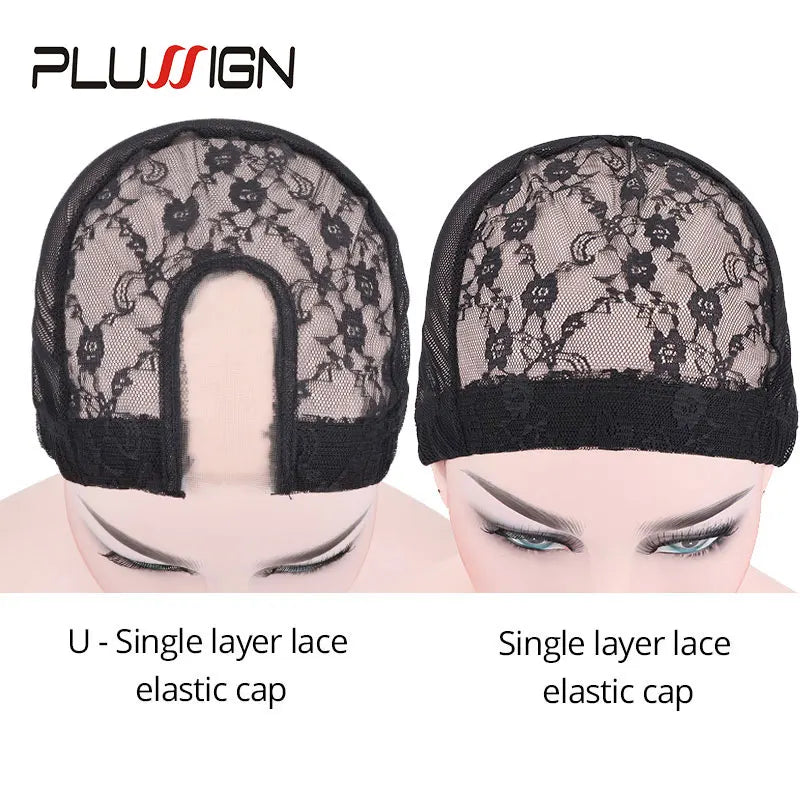 U Part Wig Caps For Making Wigs Breathable Hair Net Wig Accessories Plussign Professional Wig Making Tools Dome Cap