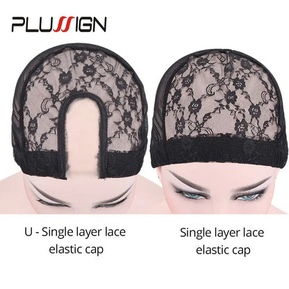 U Part Wig Caps For Making Wigs Breathable Hair Net Wig Accessories Plussign Professional Wig Making Tools Dome Cap