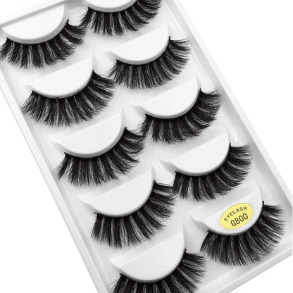 5 Pairs 3d mink eyelashes eyelash extension natural false eyelashes volume dramatic 3d lashes maquillaje mink cilios makeup tool