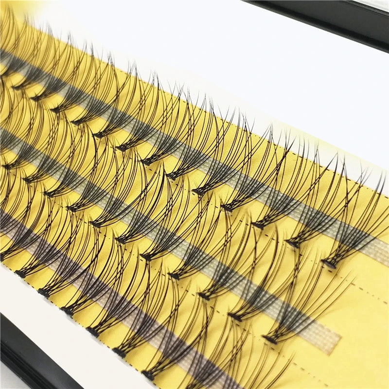 Wholesale 1 pcs/lot Pro 60 Knots 10 Hairs Black Individual False Eyelashes Eye Lash Makeup Extension Kit 8mm 10mm 12mm 14mm