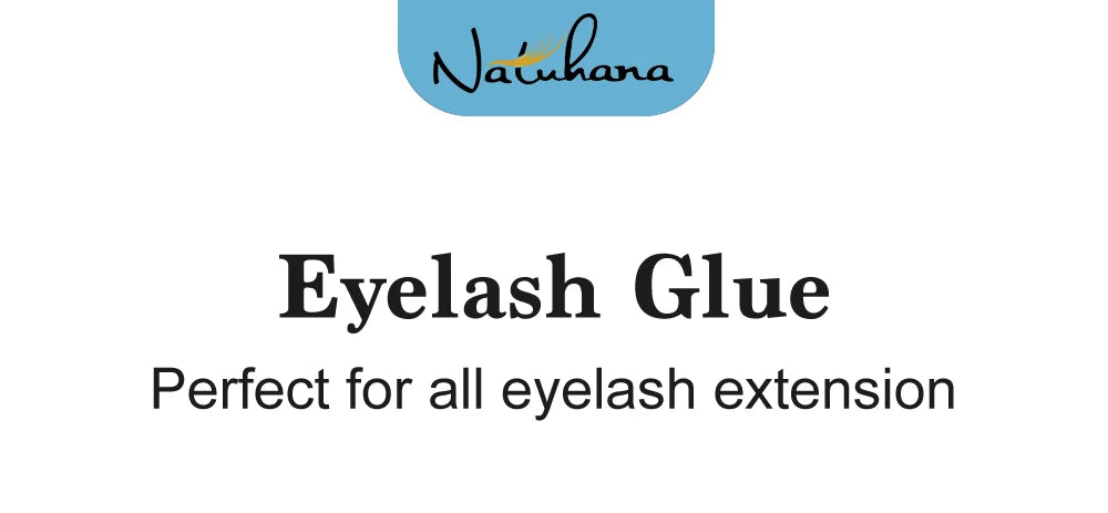 NATUHANA Black/Clear Eyelash Extension Glue 2-3s Fast Dry Sensitive Eye Individual Strong False Lashes Glue Adhesive MakeupTools
