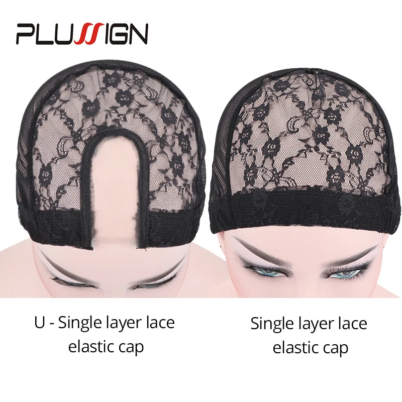 U Part Wig Caps For Making Wigs Breathable Hair Net Wig Accessories Plussign Professional Wig Making Tools Dome Cap