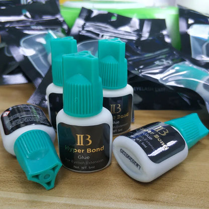 Eyelash Extension Glue Original Korea IB Ibeauty Hyper Bond 0.5s Glue Fast Drying lashes Glue Cyan Cap 5ml False lash glue tools