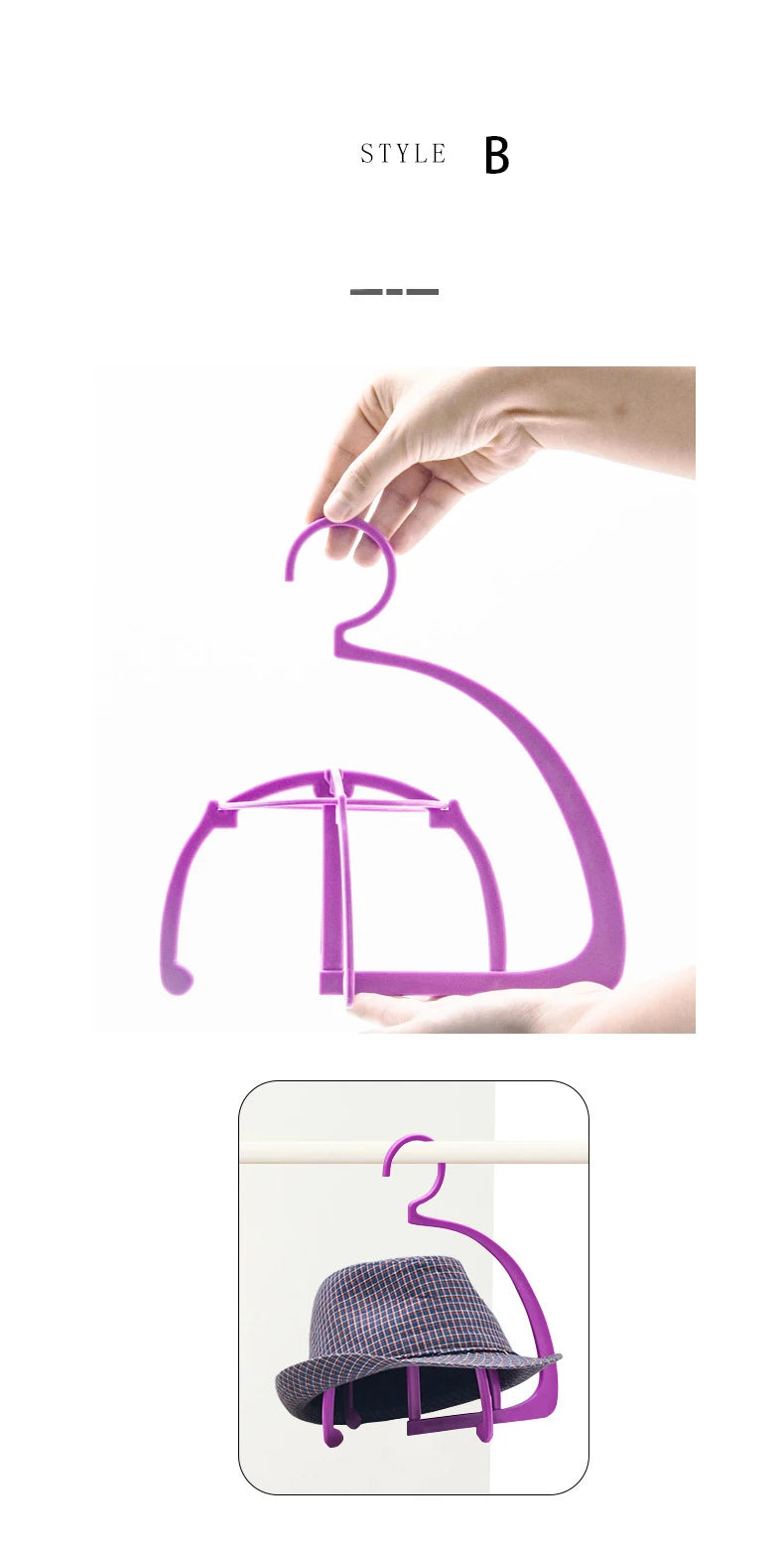 Multifunctional Adjustable Wig Stand Plastic Hat Display Wig Head Holders Portable Folding Wig Stable Tools