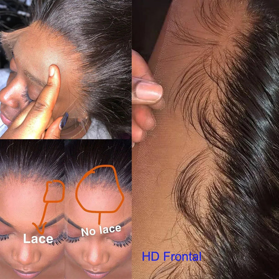 Lemoda HD Transparent Lace Frontal Closure Straight 13x4 13x6 Lace Frontal Only 4x4 5x5 6x6 HD Closure Human Hair Remy Peruvian
