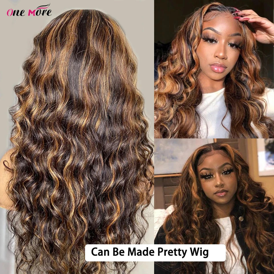 Highlight 4/27 Loose Deep Wave Human Hair Bundles With Closure Deep Wave Hair Extensions Brazilian Hair Bundles 100% Human Hair
