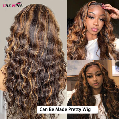 Highlight 4/27 Loose Deep Wave Human Hair Bundles With Closure Deep Wave Hair Extensions Brazilian Hair Bundles 100% Human Hair