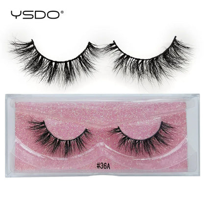 YSDO 1 pair cross mink eyelashes soft real 3d lashes maquiagem false eyelashes dramatic wispy lashes makeup cilios faux cils