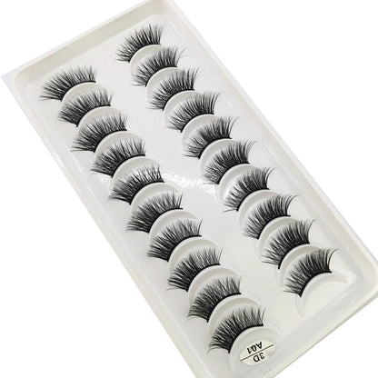 New 10 Pairs Crisscross Half Eye Lashes Natural False eyelashes Handmade 3D Mink Lashes Makeup Tools Reusable Eyelash Extension