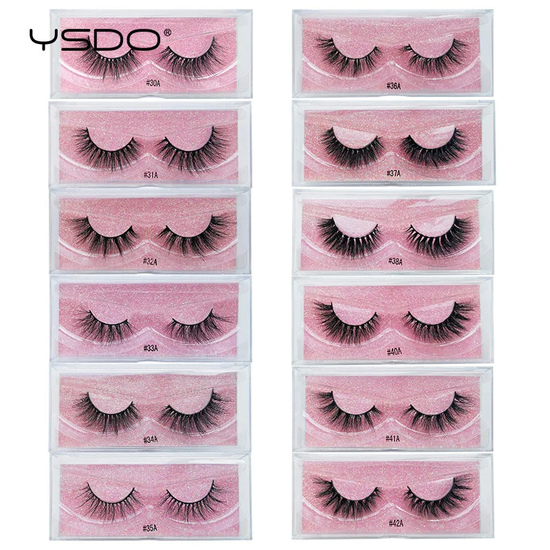YSDO 1 pair cross mink eyelashes soft real 3d lashes maquiagem false eyelashes dramatic wispy lashes makeup cilios faux cils