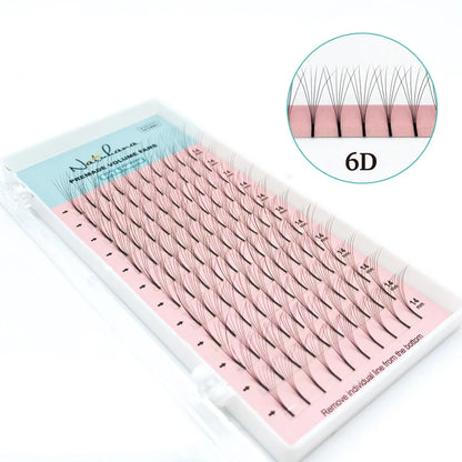 NATUHANA 3D 4D 5D 6D False Lashes Premade Russian Volume Fans Individual Faux Mink Pre made Volume Fans Eyelash Extensions