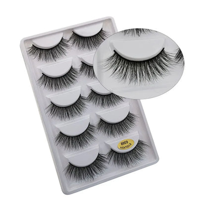 5 Pairs 3d mink eyelashes eyelash extension natural false eyelashes volume dramatic 3d lashes maquillaje mink cilios makeup tool