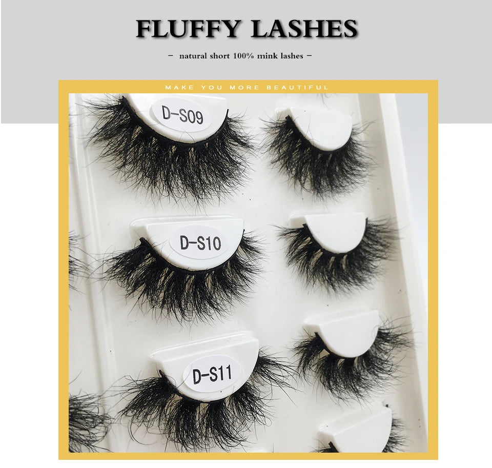 3D Mink Lashes 10-100 Pairs Real Mink Wholesale Makeup Eyelashes Vendor False Eyelash Extension Supplies Natural Full Fake Lash